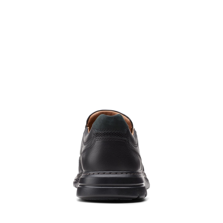 Un Brawley Step Clarks Schwarzes Getrommeltes Leder