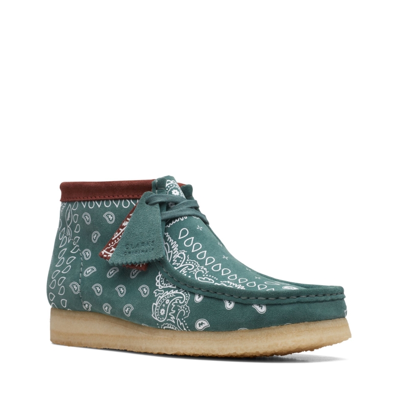 Clarks Grüner Wallabee-stiefel