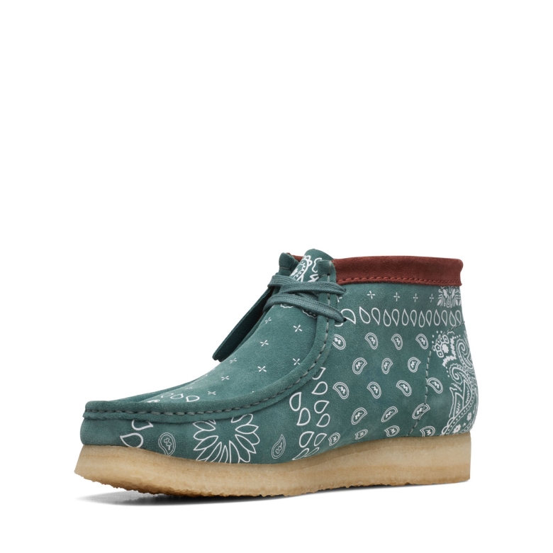 Clarks Grüner Wallabee-stiefel