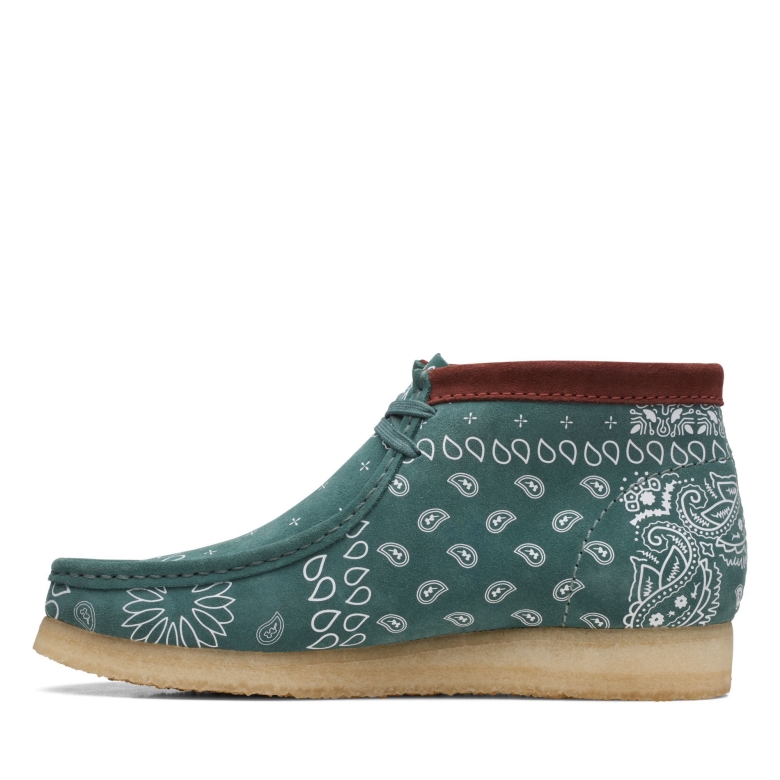 Clarks Grüner Wallabee-stiefel