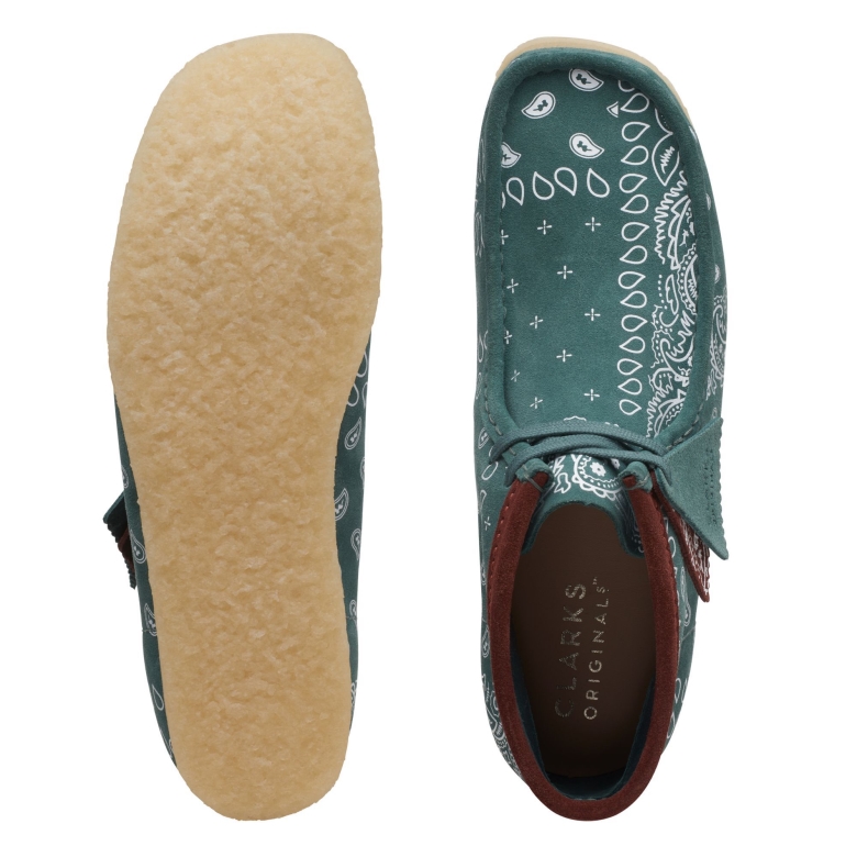 Clarks Grüner Wallabee-stiefel