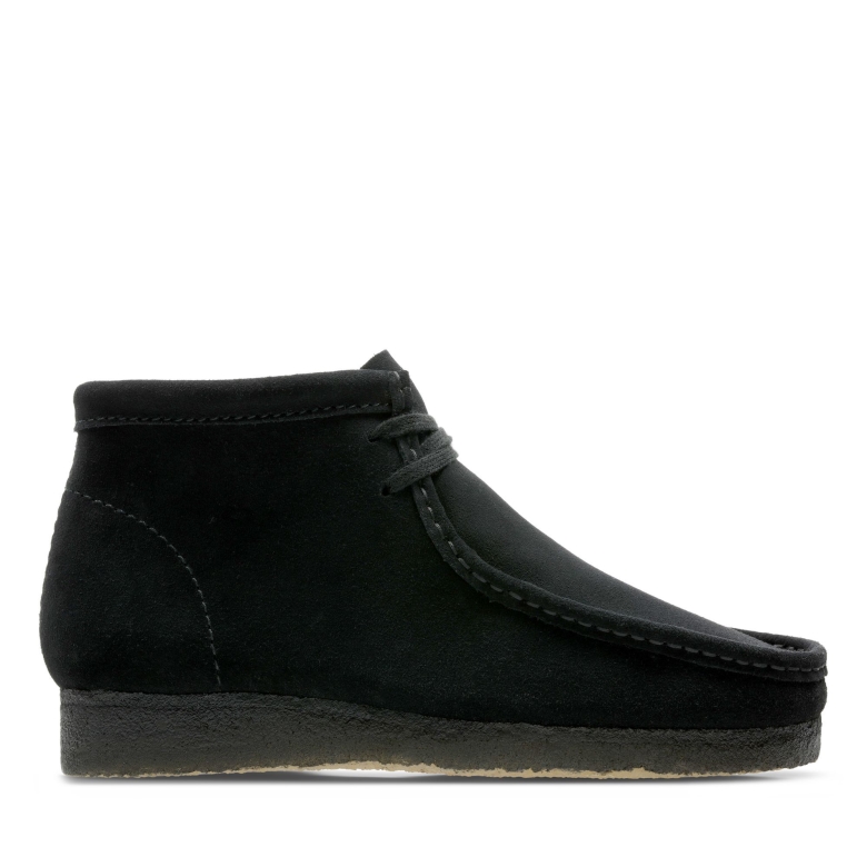 Wallabee-stiefel Aus Schwarzem Wildleder Clarks