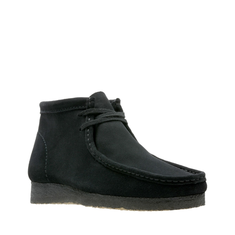 Wallabee-stiefel Aus Schwarzem Wildleder Clarks