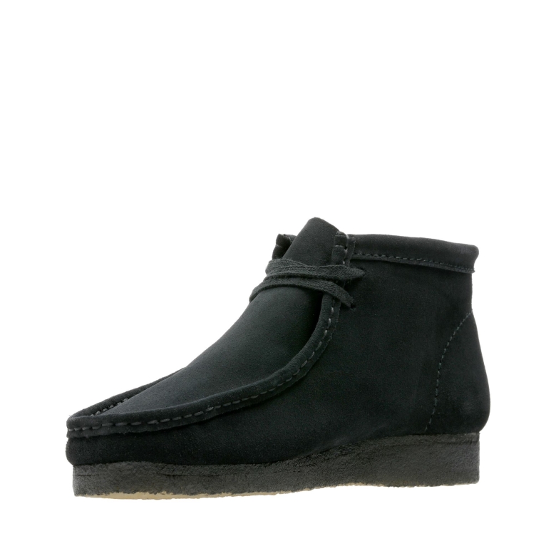 Wallabee-stiefel Aus Schwarzem Wildleder Clarks
