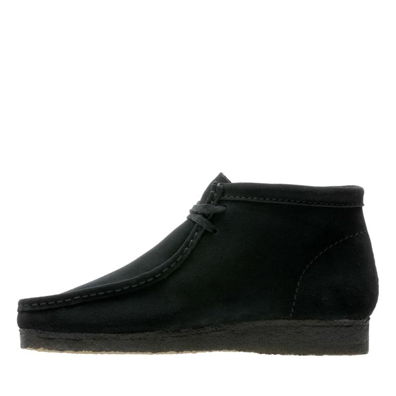 Wallabee-stiefel Aus Schwarzem Wildleder Clarks