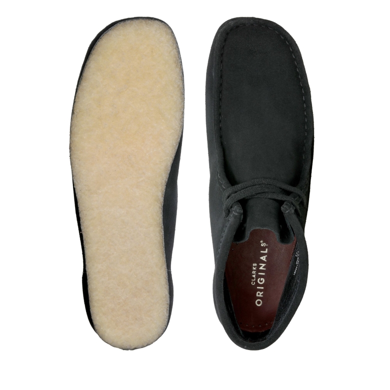 Wallabee-stiefel Aus Schwarzem Wildleder Clarks