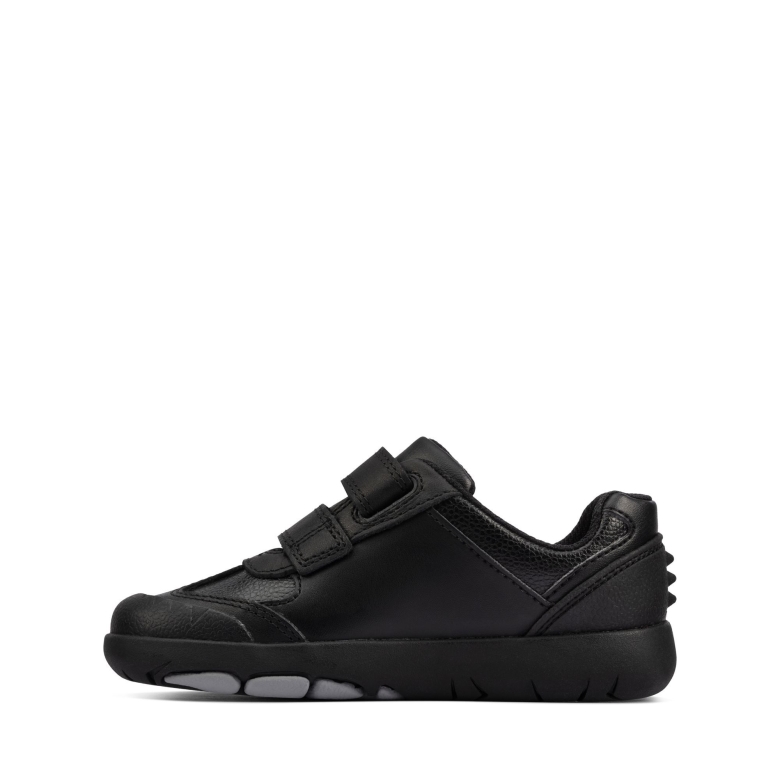 Rex Stride T Clarks Schwarzes Leder