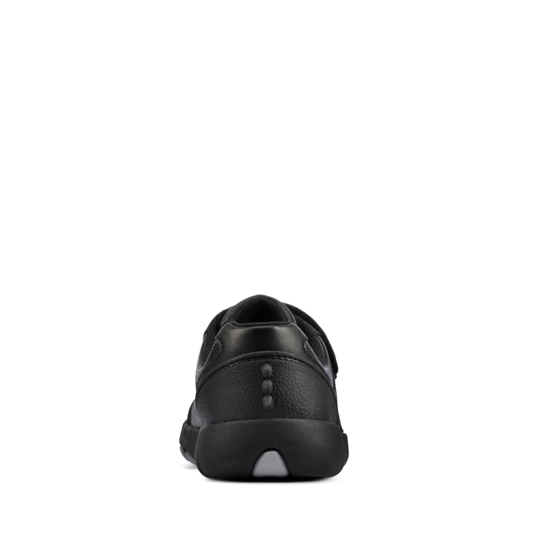 Rex Stride T Clarks Schwarzes Leder