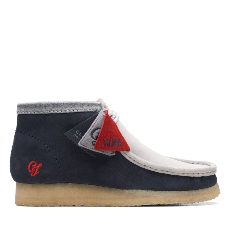 Wallabee Bt New Clarks Marineblau/Grau