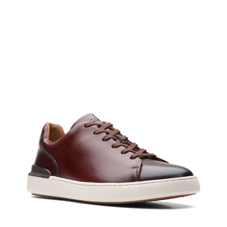 Dunkelbraunes Leder Court Lite Lace Clarks