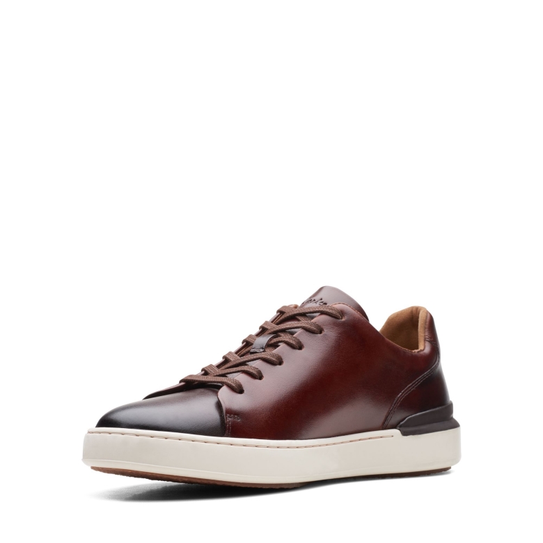 Dunkelbraunes Leder Court Lite Lace Clarks