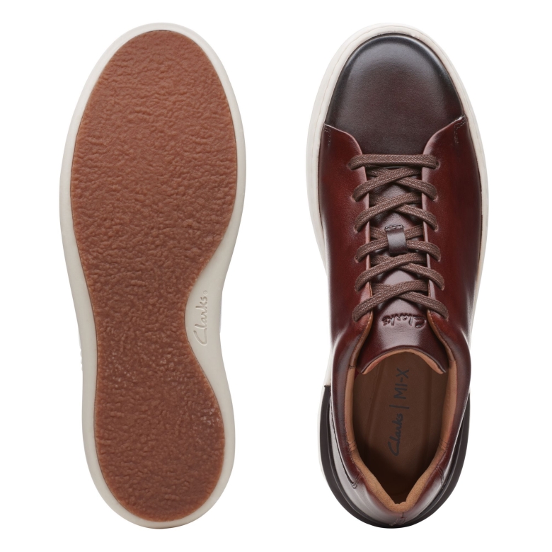 Dunkelbraunes Leder Court Lite Lace Clarks