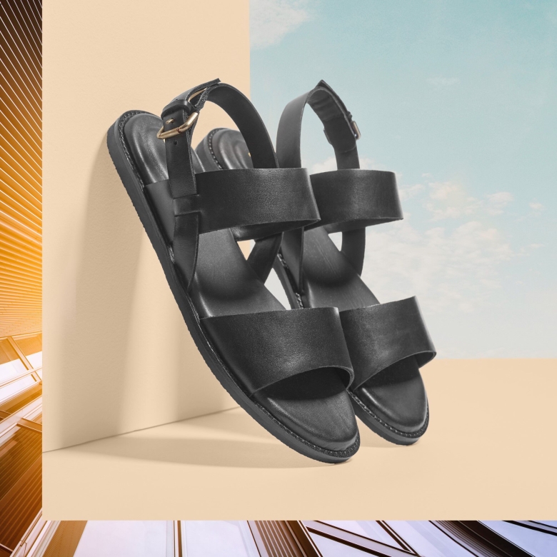 Schwarzes Karsea-lederband Clarks