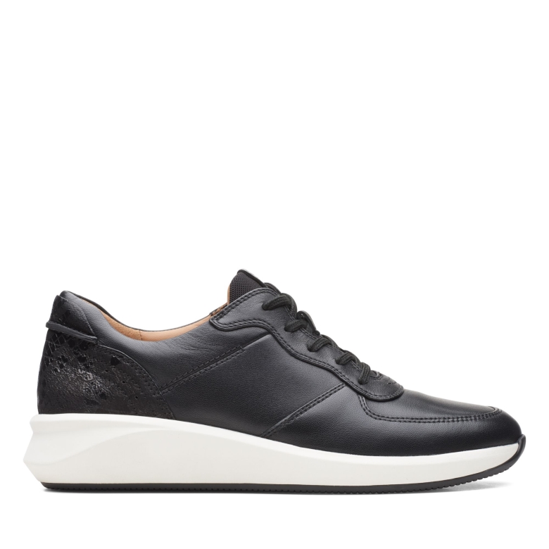 Schwarzes Kombileder Un Rio Sprint Clarks