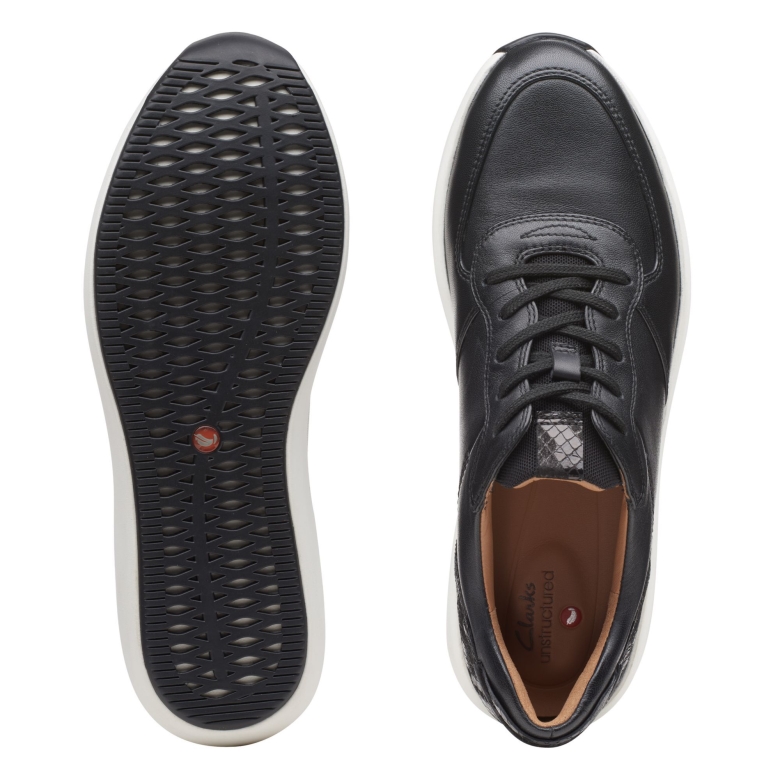 Schwarzes Kombileder Un Rio Sprint Clarks