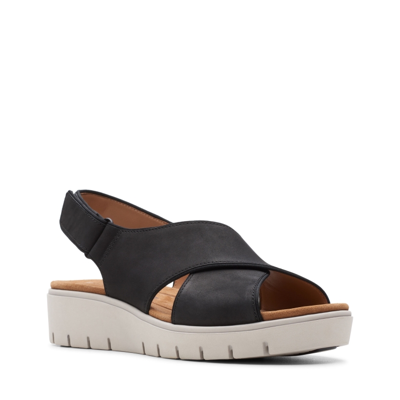 Un Karely Sun Clarks Schwarzes Nubukleder