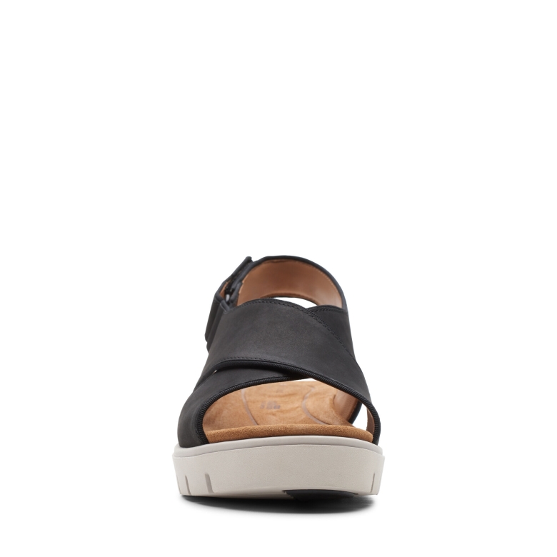 Un Karely Sun Clarks Schwarzes Nubukleder