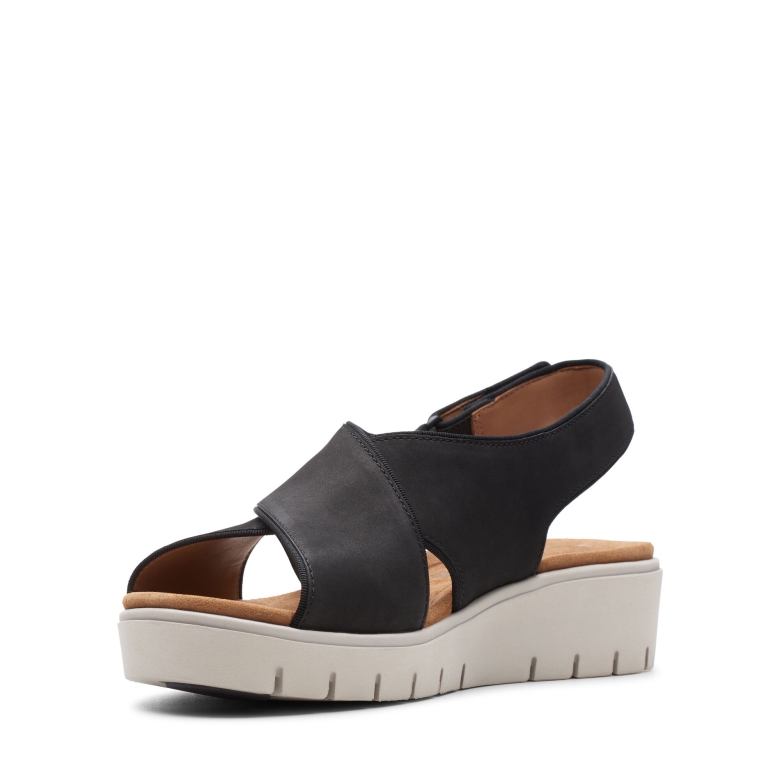 Un Karely Sun Clarks Schwarzes Nubukleder
