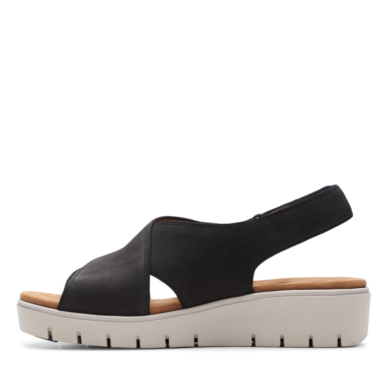 Un Karely Sun Clarks Schwarzes Nubukleder