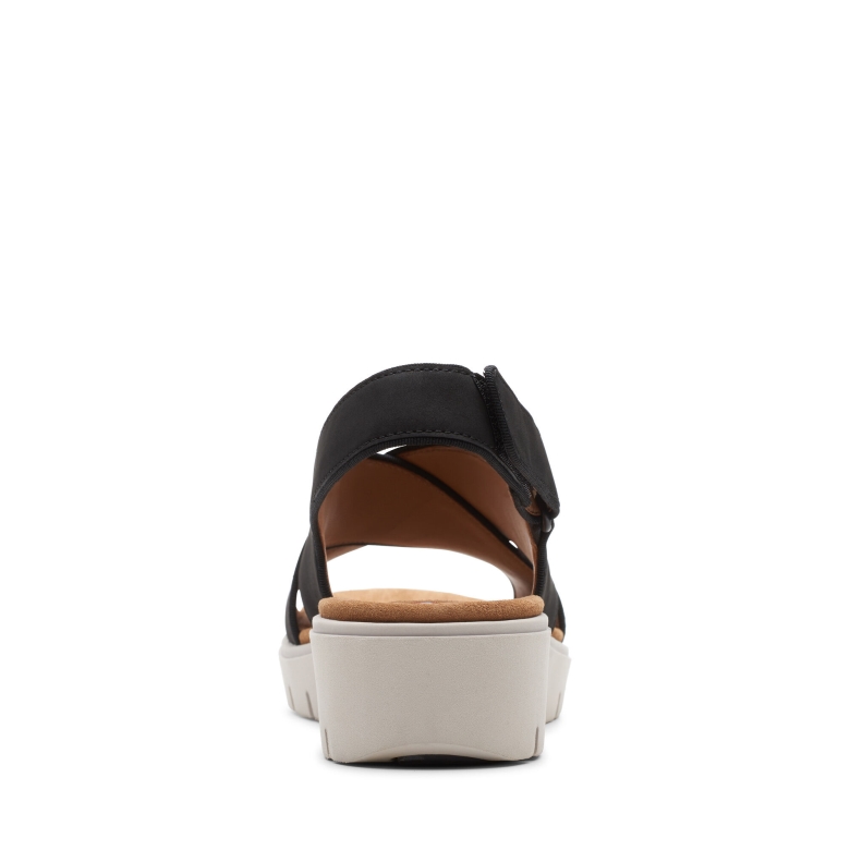 Un Karely Sun Clarks Schwarzes Nubukleder