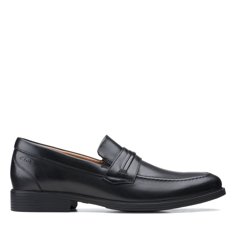 Clarks Whiddon Loafer Aus Schwarzem Leder