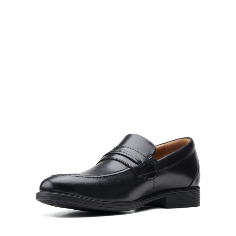 Clarks Whiddon Loafer Aus Schwarzem Leder