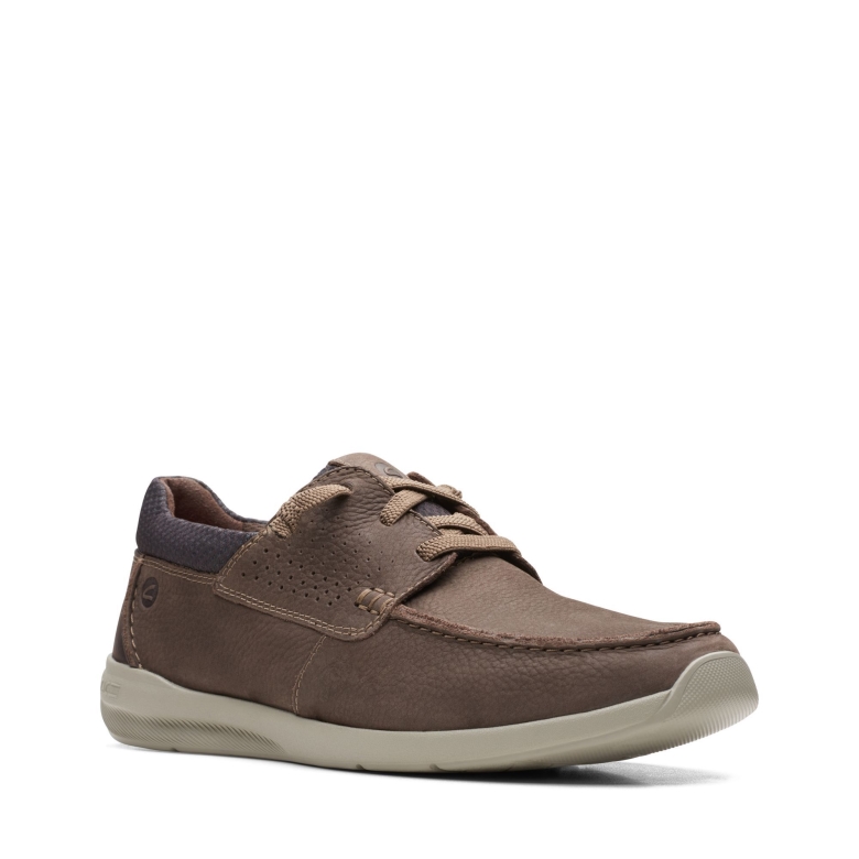 Clarks Gorwmoc Braunes Nubukleder