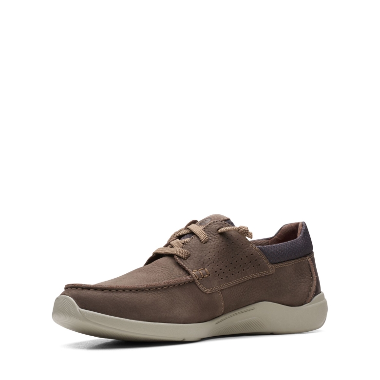 Clarks Gorwmoc Braunes Nubukleder