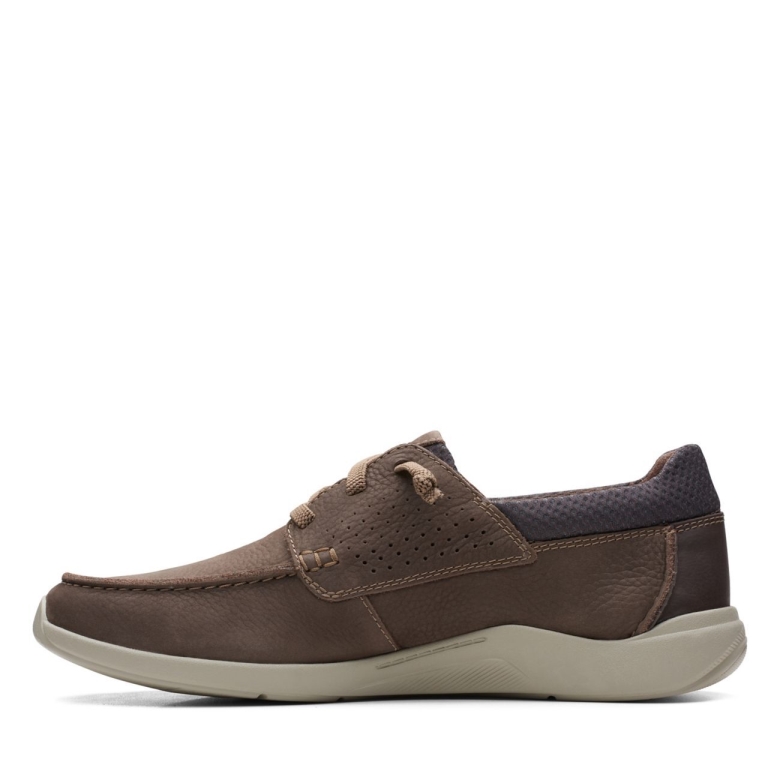 Clarks Gorwmoc Braunes Nubukleder