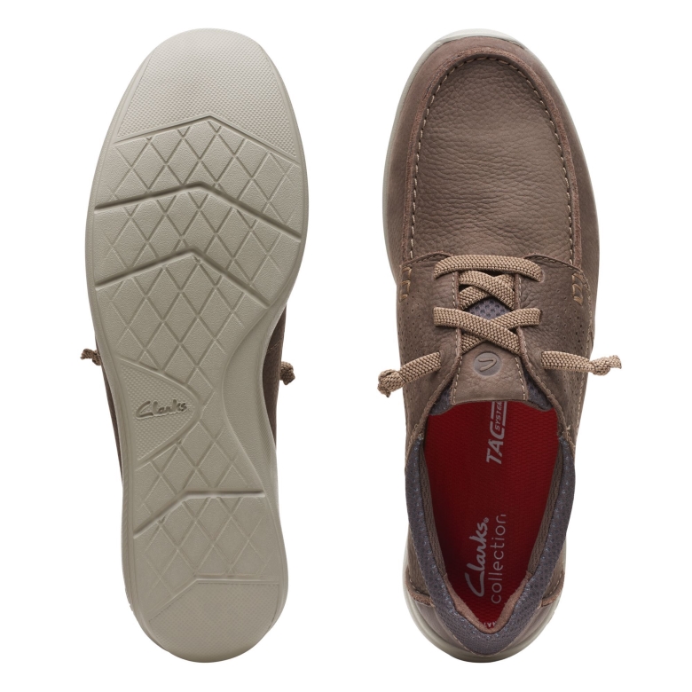 Clarks Gorwmoc Braunes Nubukleder