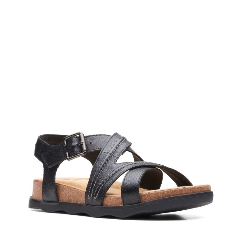 Clarks Brynn Ave Schwarzes Leder