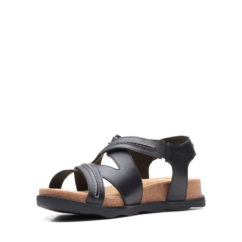 Clarks Brynn Ave Schwarzes Leder