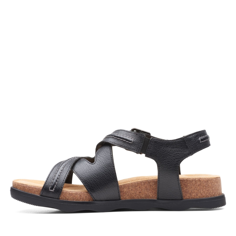 Clarks Brynn Ave Schwarzes Leder