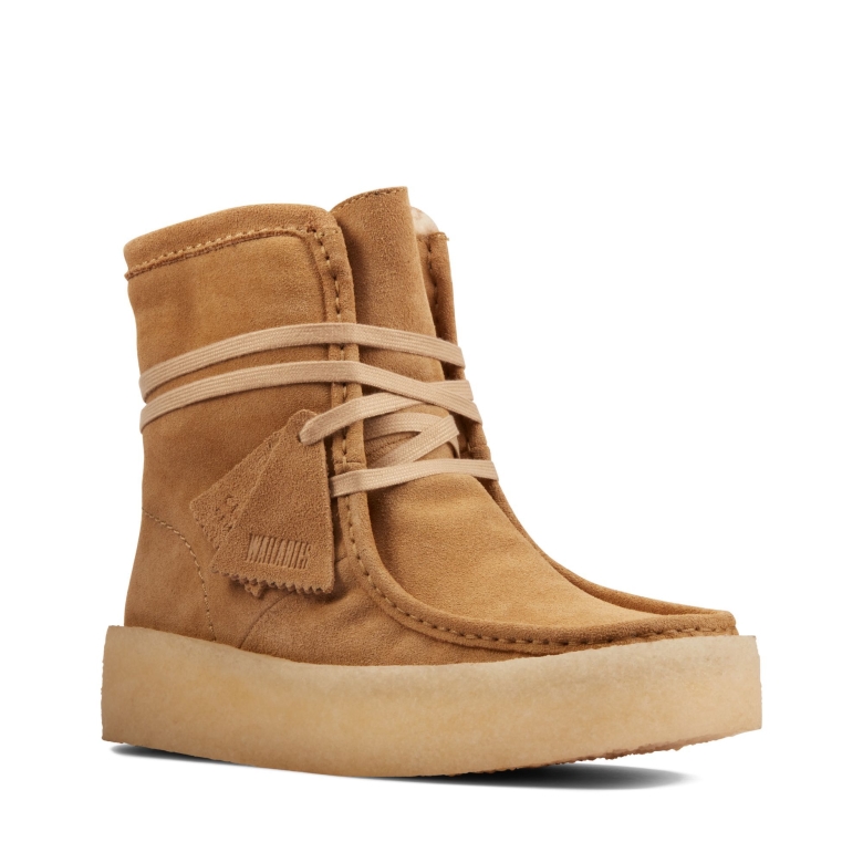 Wallabee Cup Hi Clarks Hellbraunes Wildleder