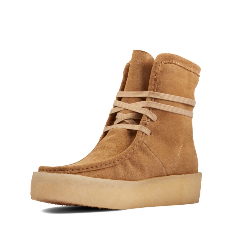 Wallabee Cup Hi Clarks Hellbraunes Wildleder