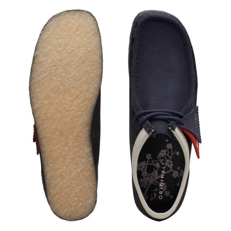 Clarks Wallabee Denimblau Syn