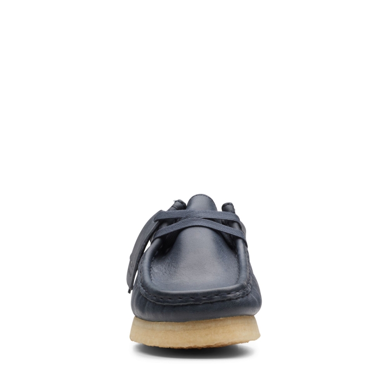 Wallabee Navy Leder Clarks