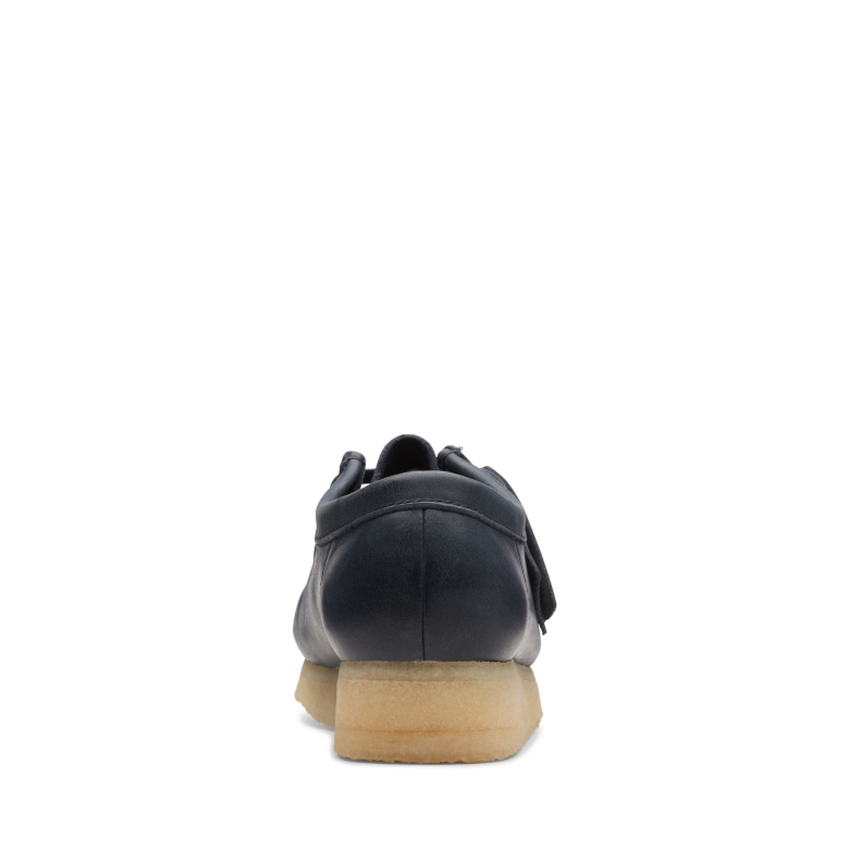 Wallabee Navy Leder Clarks