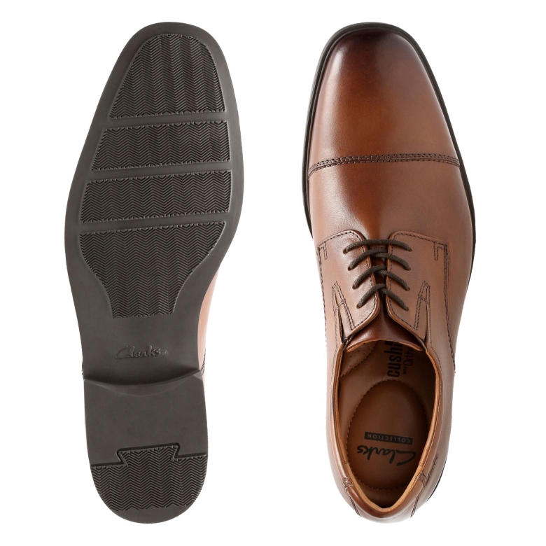 Tilden Cap Clarks Aus Dunkelbraunem Leder