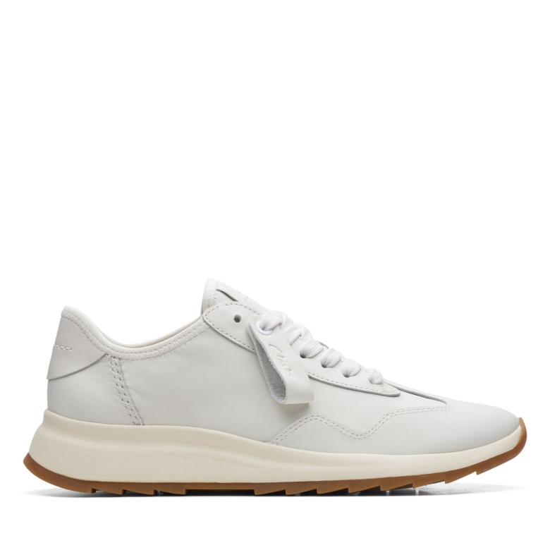 Clarks Dash Lite Lo Weißes Leder