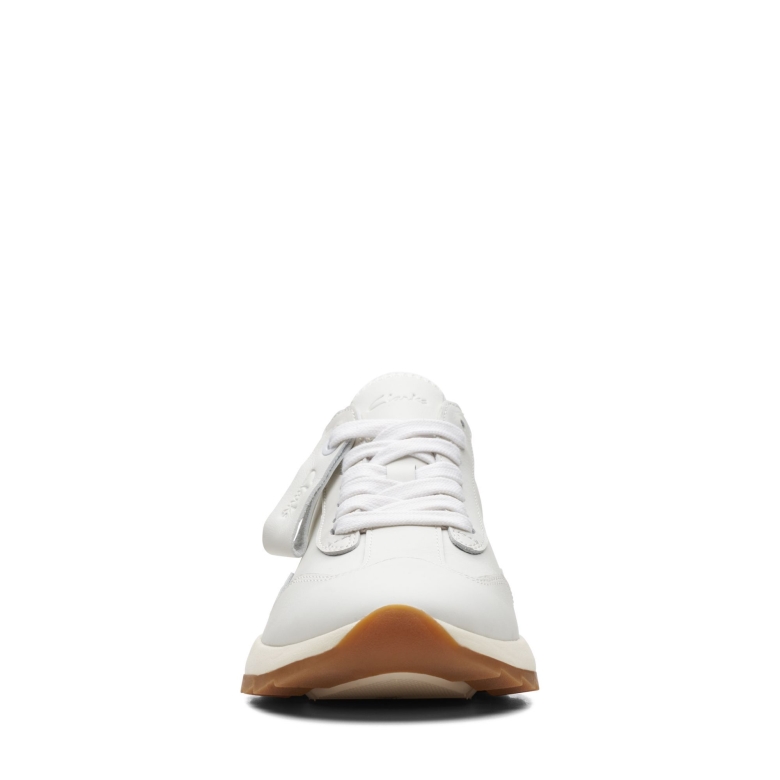 Clarks Dash Lite Lo Weißes Leder