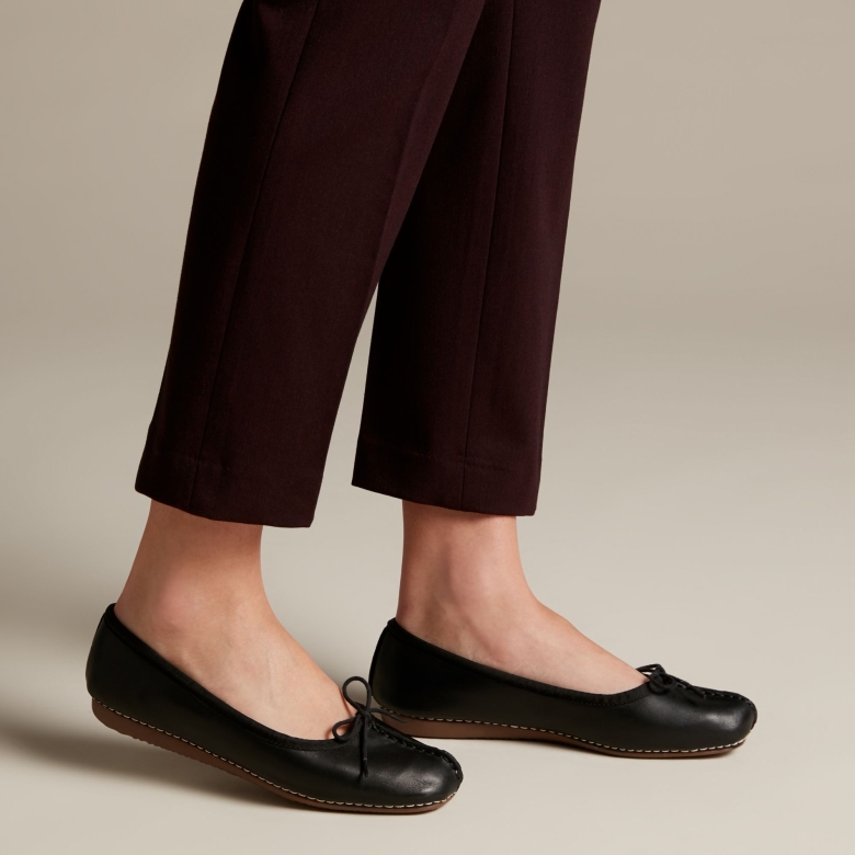 Clarks Sommersprossen Eisschwarzes Leder