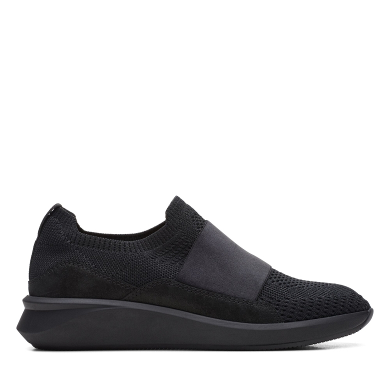 Schwarze Kombi Clarks Un Rio Knit