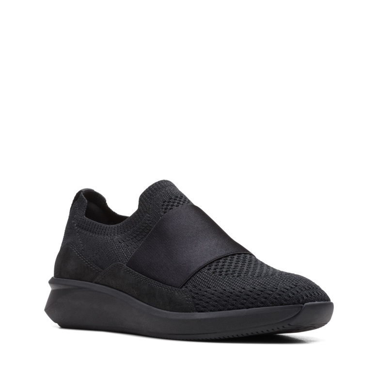 Schwarze Kombi Clarks Un Rio Knit