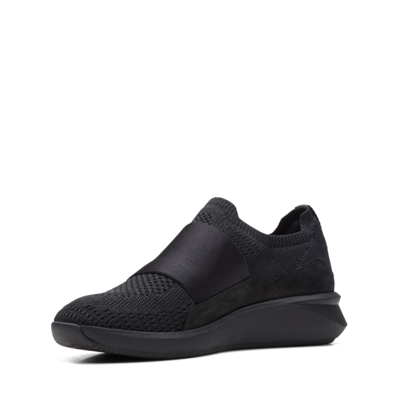 Schwarze Kombi Clarks Un Rio Knit
