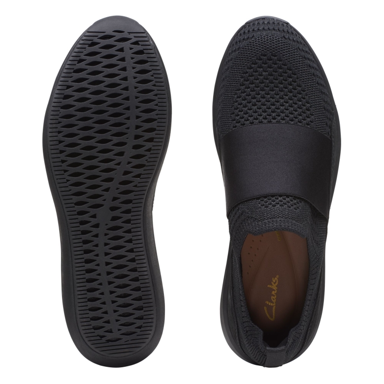 Schwarze Kombi Clarks Un Rio Knit