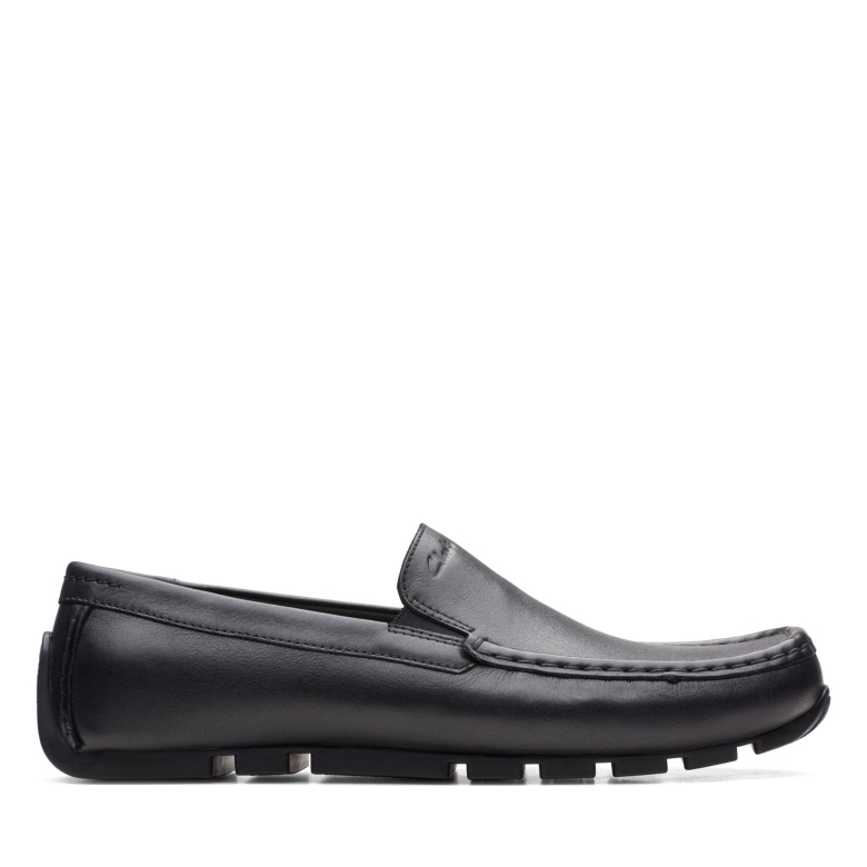Oswick Plain Clarks Schwarzes Leder
