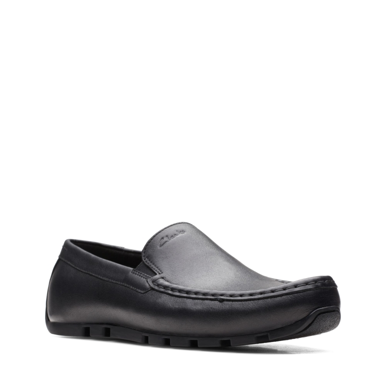 Oswick Plain Clarks Schwarzes Leder