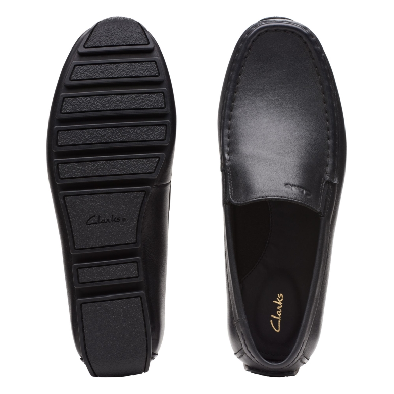 Oswick Plain Clarks Schwarzes Leder