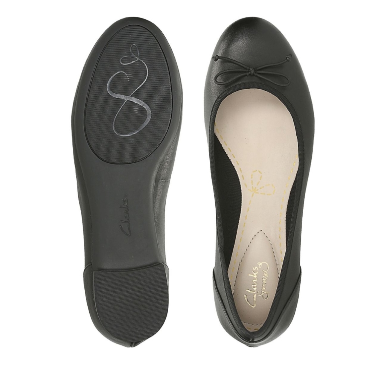 Schwarzes Leder Clarks Couture Bloom